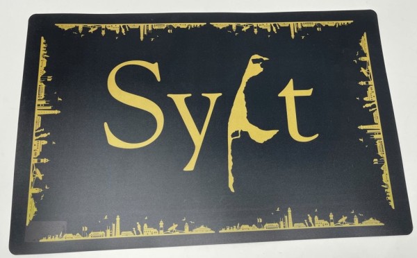 Tischset Platzmatte Skyline Sylt schwarz 43,5 x 8cm